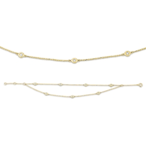 Armband aus 750 Gold Gelbgold 7 Brillanten 0,2ct W-SI L:18cm