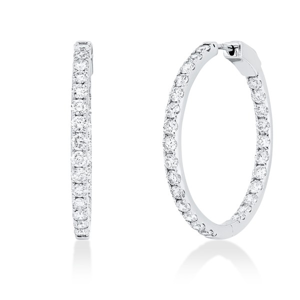 Creolen aus 750 Weißgold 52 Brillanten 2.99ct