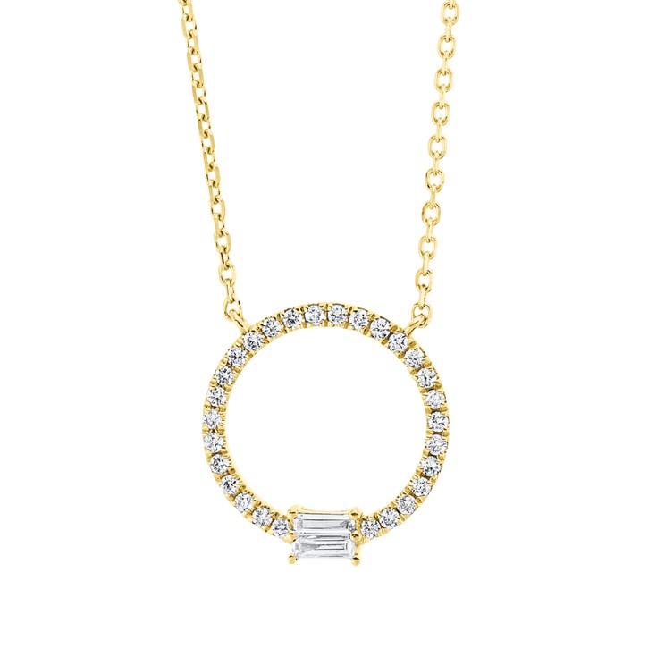 Collier aus 750 Gelbgold 30 Brillanten 0.13ct