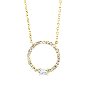 Collier aus 750 Gold Gelbgold 30 Diamanten 0,13ct TW-SI L:45cm