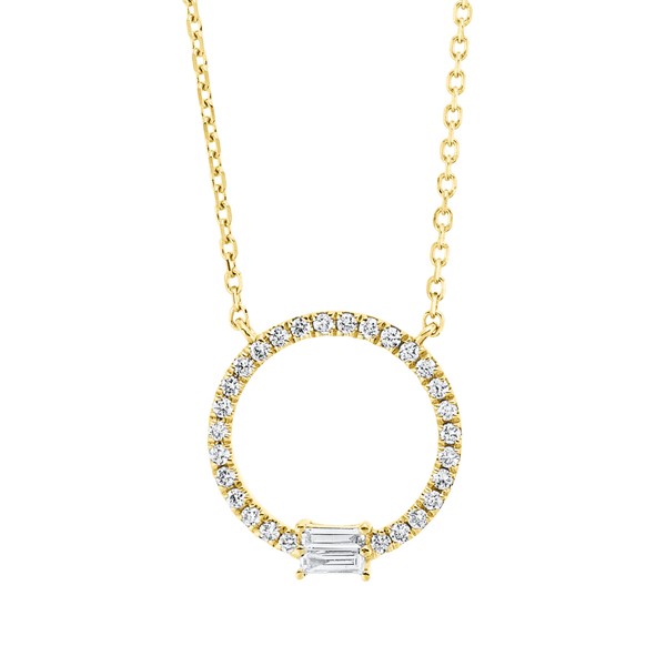 Collier aus 750 Gelbgold 30 Brillanten 0.13ct