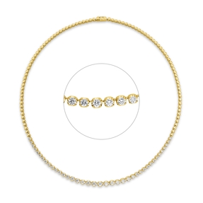 Collier aus 585 Gold Gelbgold 39 Diamanten 1,98ct TW-SI L:40,6cm