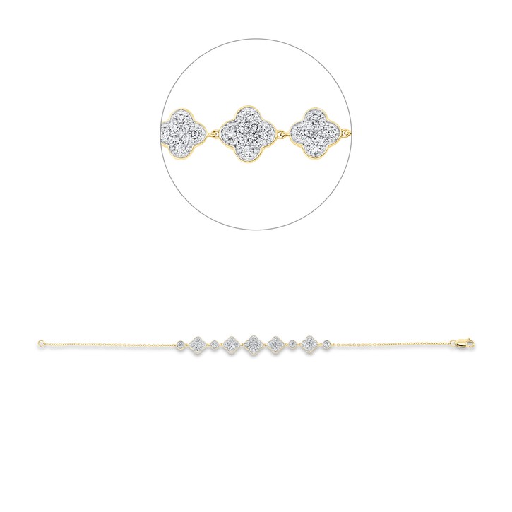 Armband aus 585 Gelbgold 65 Brillanten 0.66ct