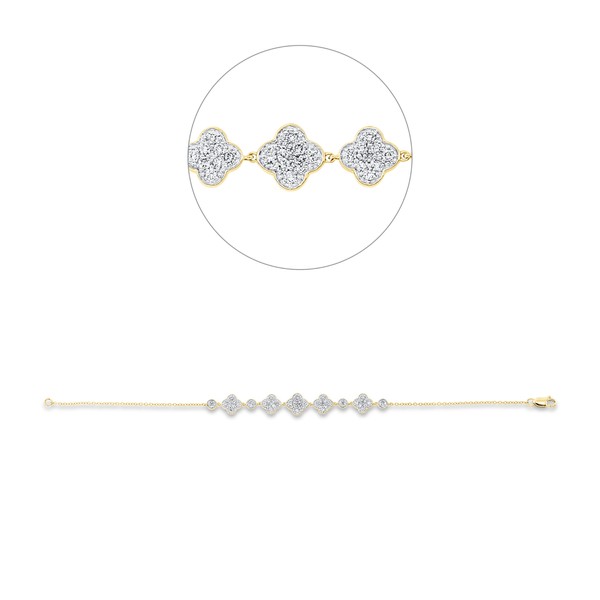 Armband aus 585 Gelbgold 65 Brillanten 0.66ct