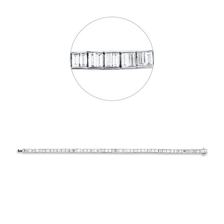 Armband aus 750 Weißgold 101 Diamanten 3.57ct