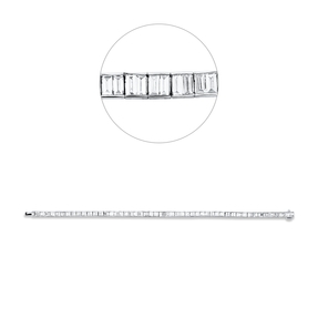 Armband aus 750 Weißgold 101 Diamanten 3,57ct TW-SI B:3,5mm L:16,5cm