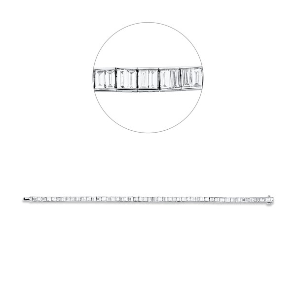 Armband aus 750 Weißgold 101 Diamanten 3.57ct