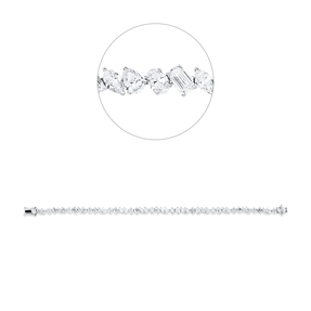 Armband aus 750 Gold Weißgold 50 Diamanten 6,88ct TW-SI B:4,8mm L:17cm