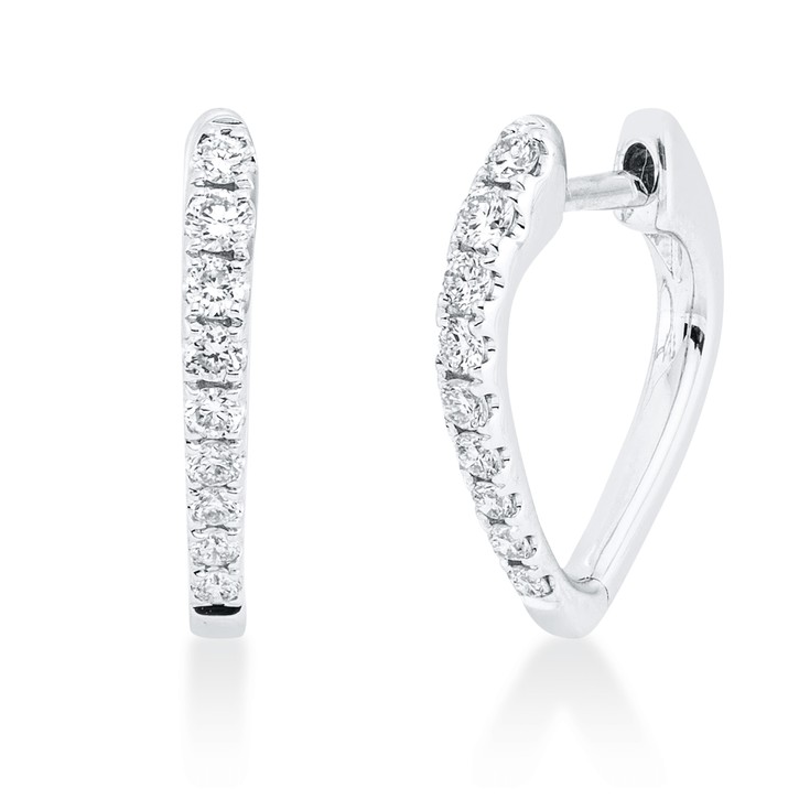 Creolen aus 750 Weißgold 18 Brillanten 0.29ct