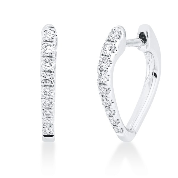 Creolen aus 750 Weißgold 18 Brillanten 0.29ct