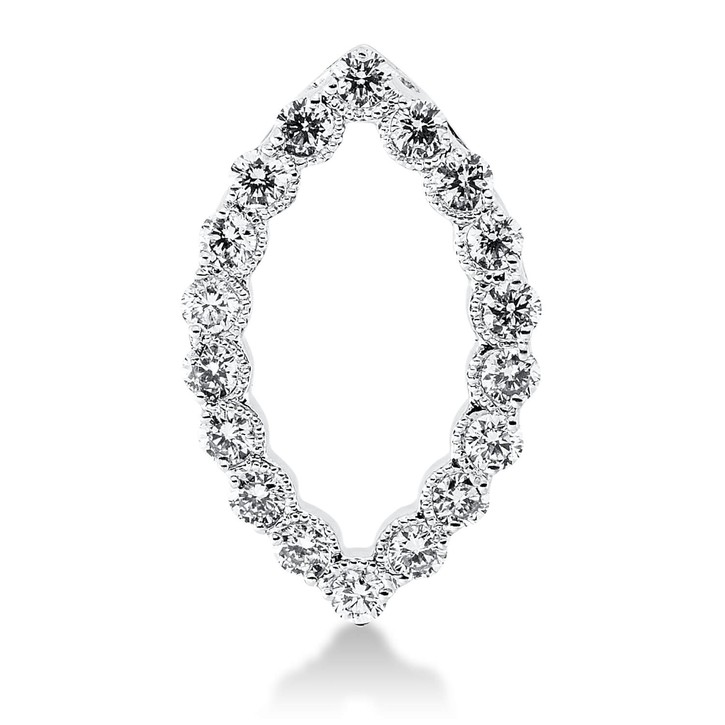 Anhänger aus 750 Weißgold 18 Brillanten 0.61ct