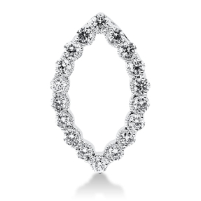 Anhänger aus 750 Gold Weißgold 18 Brillanten 0,61ct TW-SI 21,5x12,4mm Anhänger aus 750 Gold Weißgold 18 Brillanten 0,61ct TW-SI 21,5x12,4mm