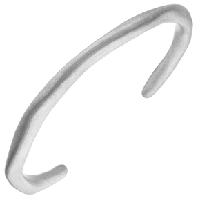 Armreif Armspange aus 925 Silber rhodiniert mattiert offen 16cm Armschmuck