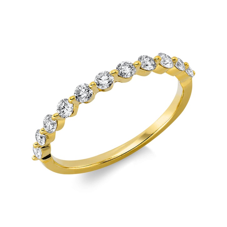 Ring aus 750 Gelbgold 11 Brillanten 0.46ct
