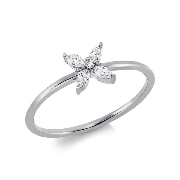 Ring aus 750 Weißgold 5 Brillanten 0.14ct