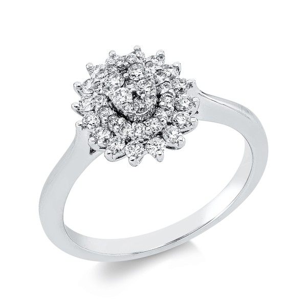 Ring aus 750 Weißgold 47 Brillanten 0.56ct