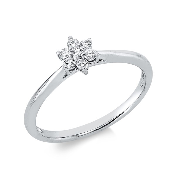 Ring aus 750 Weißgold 7 Brillanten 0.13ct