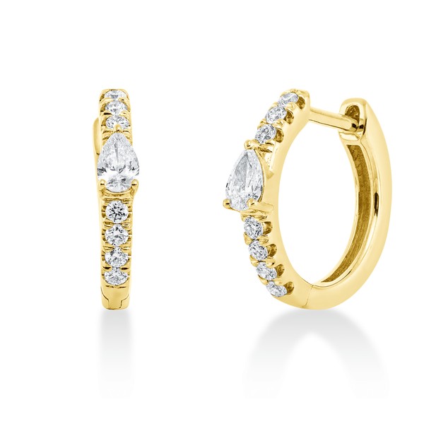 Creolen aus 750 Gelbgold 16 Brillanten 0.27ct