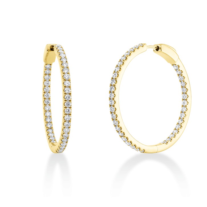 Creolen aus 750 Gelbgold 74 Brillanten 1.87ct