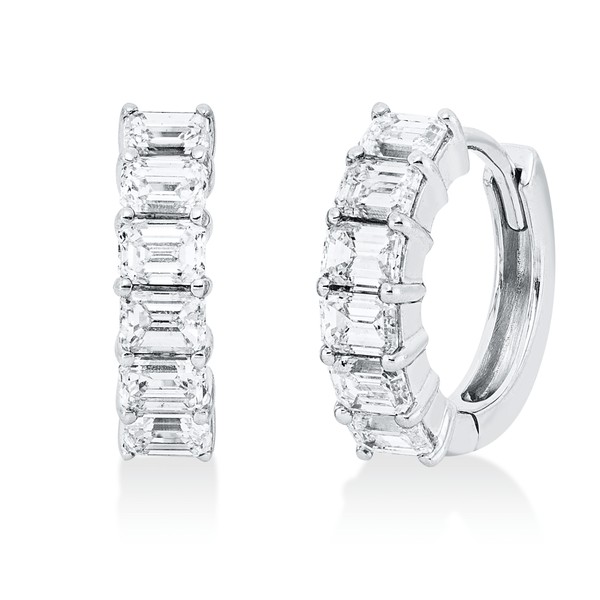 Creolen aus 750 Weißgold 12 Diamanten 1.26ct