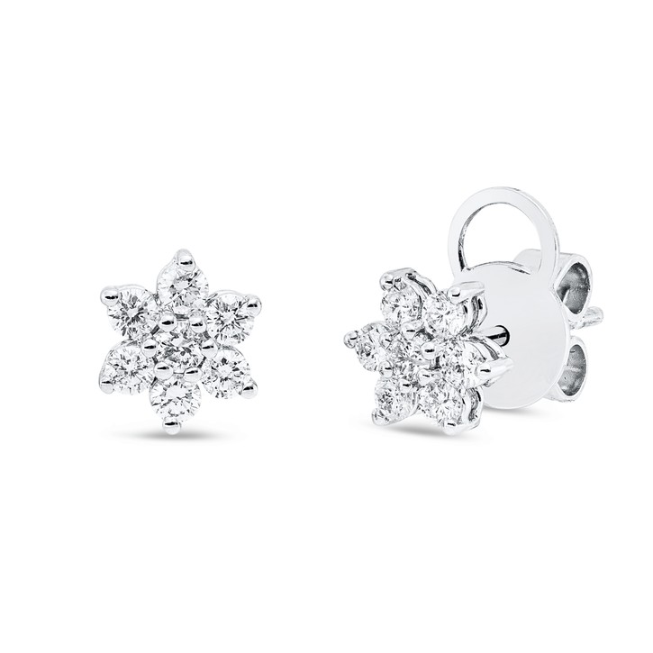 Ohrstecker aus 585 Weißgold 14 Brillanten 0.48ct