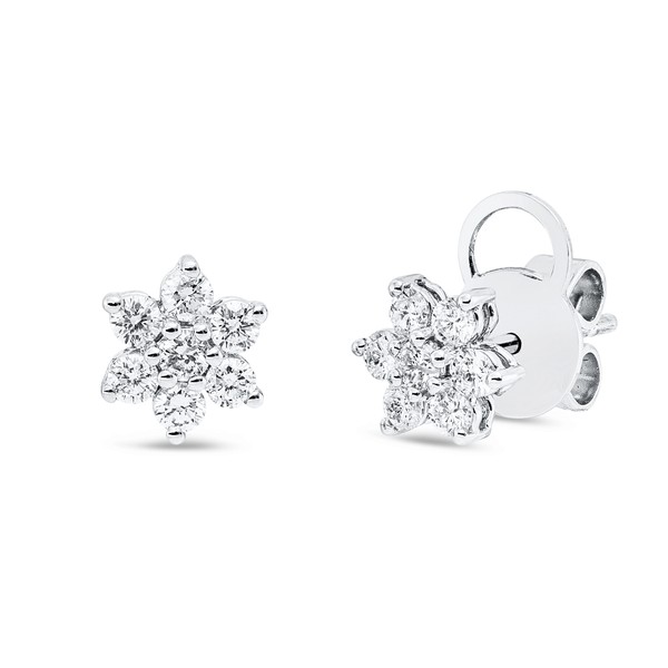 Ohrstecker aus 585 Weißgold 14 Brillanten 0.48ct