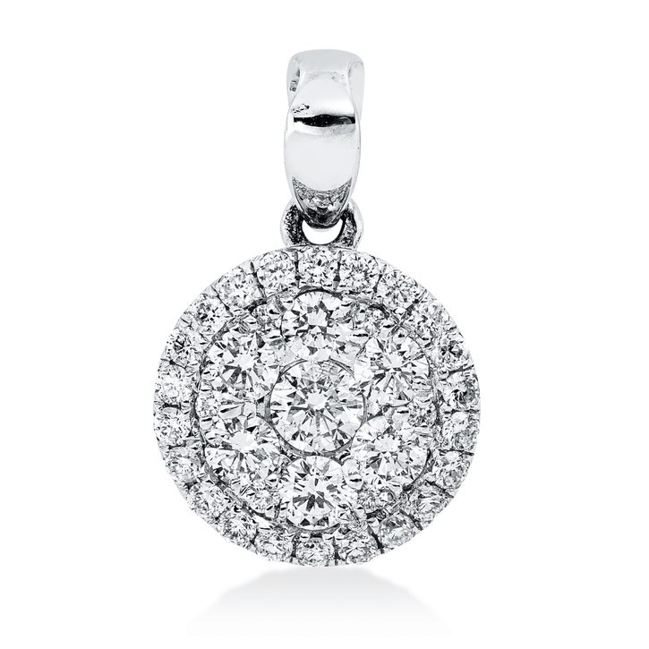 Anhänger aus 750 Weißgold 35 Brillanten 0.68ct