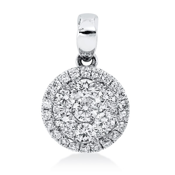 Anhänger aus 750 Weißgold 35 Brillanten 0.68ct