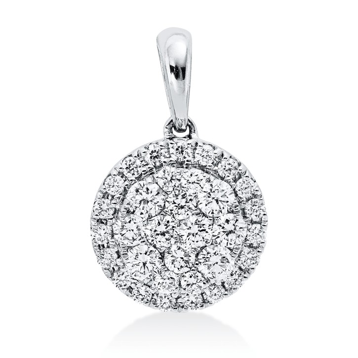 Anhänger aus 750 Weißgold 33 Brillanten 0.42ct