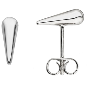 Ohrringe Ohrstecker Tropfen 9,8x3,4mm 925 Silber rhodiniert Ohrschmuck