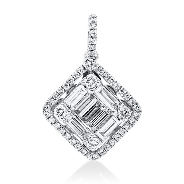 Anhänger aus 750 Weißgold 53 Brillanten 1.03ct