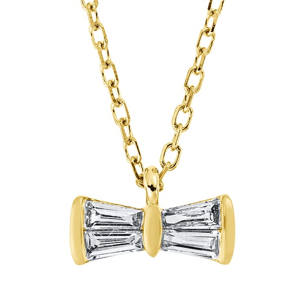 Collier aus 750 Gelbgold 4 Diamanten 0.1ct