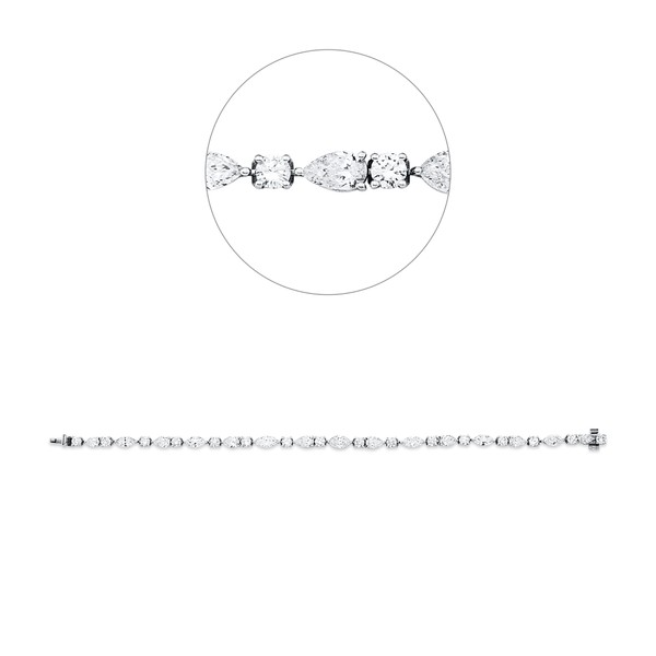 Armband aus 750 Weißgold 31 Brillanten 6.68ct