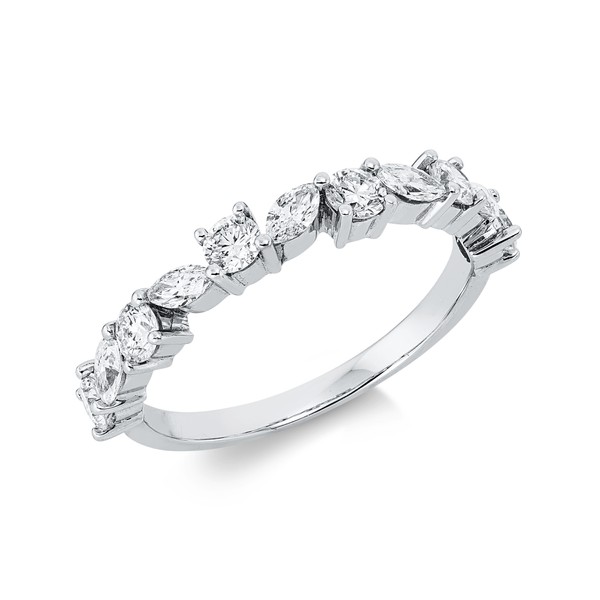 Ring aus 750 Weißgold 11 Brillanten 0.87ct