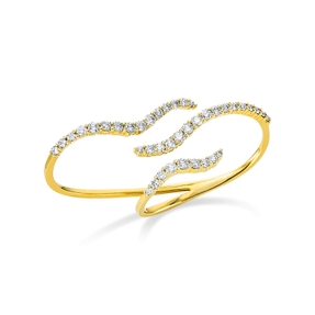 Ring aus 750 Gold Gelbgold 40 Brillanten 2,22ct TW-VSI/SI B:22,4mm