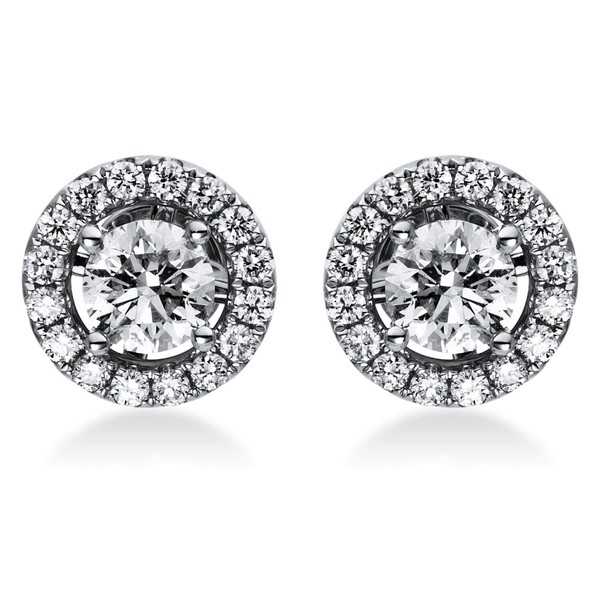 Ohrstecker aus 750 Weißgold 34 Brillanten 1.38ct