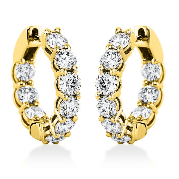 Creolen aus 750 Gelbgold 18 Brillanten 3.32ct