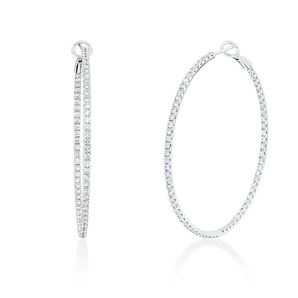 Creolen aus 750 Weißgold 142 Brillanten 2.58ct