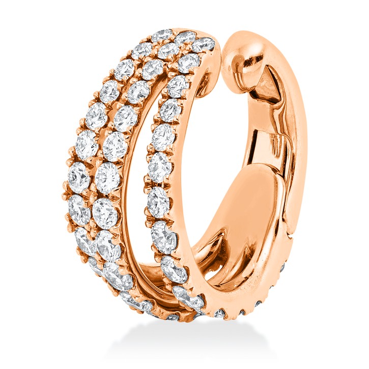 Creolen aus 750 Rotgold 47 Brillanten 0.74ct