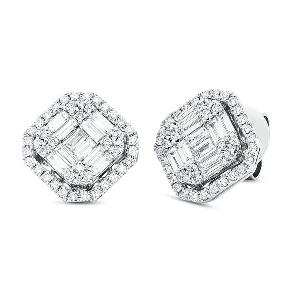 Ohrstecker aus 750 Weißgold 108 Brillanten 1.33ct