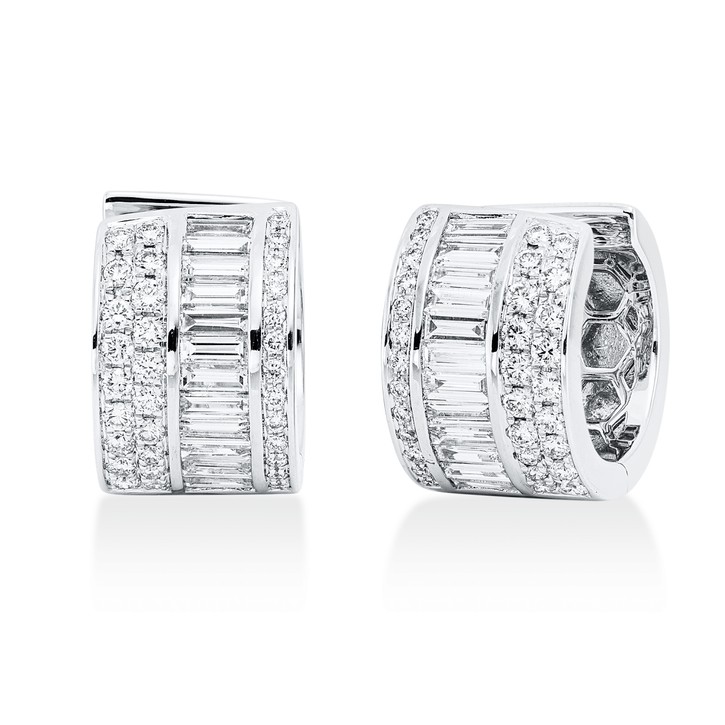 Creolen aus 750 Weißgold 88 Brillanten 1.72ct