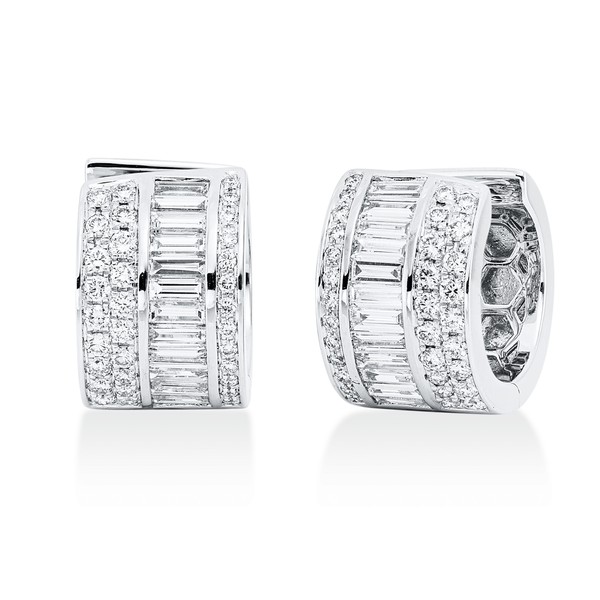 Creolen aus 750 Weißgold 88 Brillanten 1.72ct