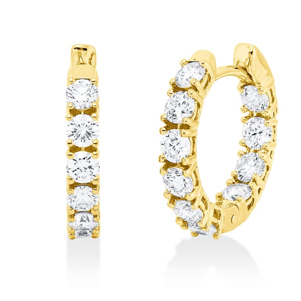 Creolen aus 750 Gelbgold 20 Brillanten 1.63ct