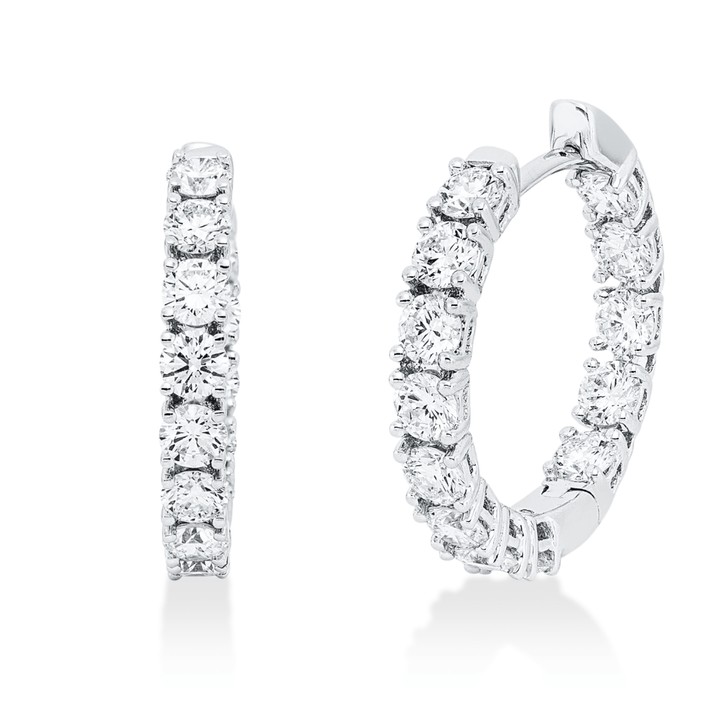 Creolen aus 750 Weißgold 26 Brillanten 2.13ct