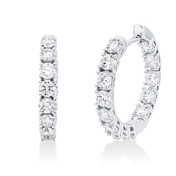 Creolen aus 750 Weißgold 26 Brillanten 2.13ct