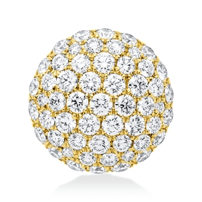 Pavé Anhänger aus 750 Gold Gelbgold 55 Brillanten 0,73ct TW-VSI Ø11mm