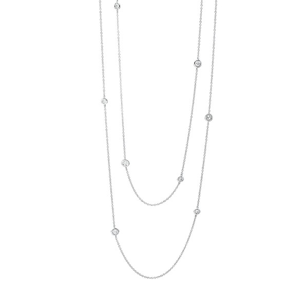 Collier aus 750 Weißgold 24 Brillanten 1.09ct