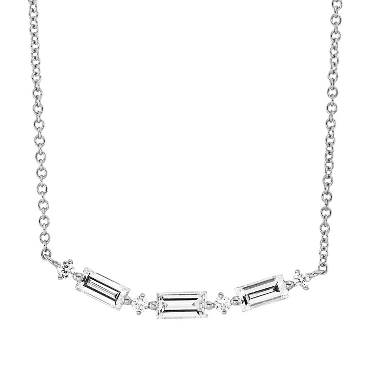 Collier aus 750 Weißgold 7 Brillanten 0.5ct