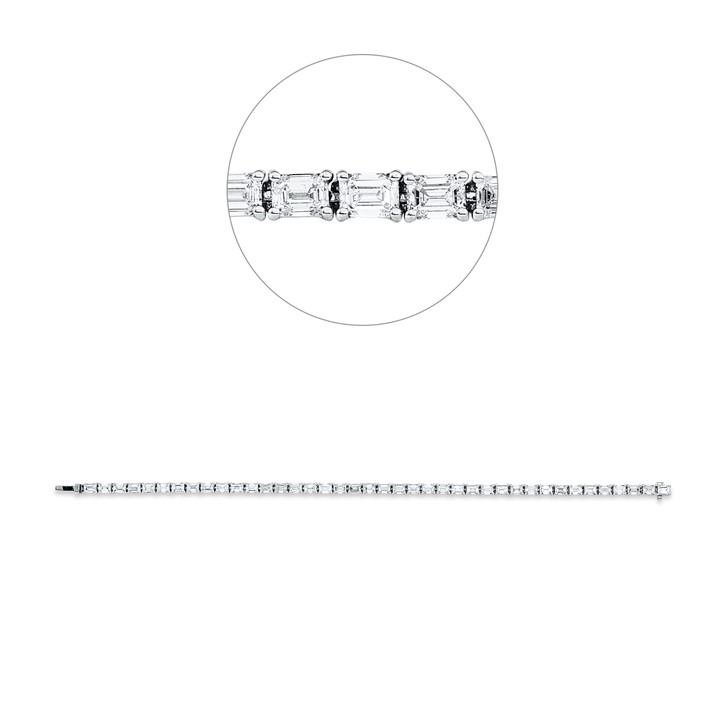 Armband aus 750 Weißgold 40 Diamanten 7.86ct