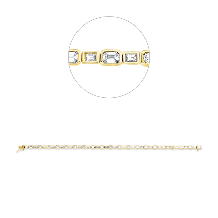 Armband aus 750 Gelbgold 40 Diamanten 3.83ct